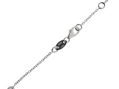Pulsera Redonda Para Engastar De Malla For\at, Para 5 Piedras De 1,90 mm, 17,5+1cm, Oro Gris Rodiado De 1 - Imagen Estandar - 4