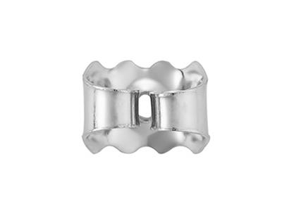 Cierre Belga Festoneado, Oro Blanco18k Pd 13. Ref. 07406, Par - Imagen Estandar - 2