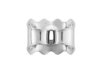 Cierre Belga Festoneado, Oro Blanco18k Pd 13. Ref. 07406, Par - Imagen Estandar - 3