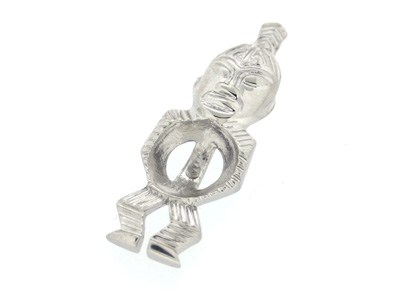 Colgante Tiki Para Perlas De 7a 9mm, Plata 925 Con Baño De Rodio. Ref. Pe99