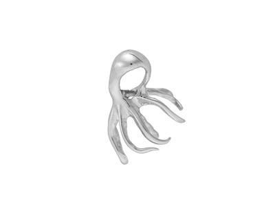 Colgante Pulpo Para Cuentas De 7 A 9 Mm, Plata 925 Rodiada. Ref. Pe081