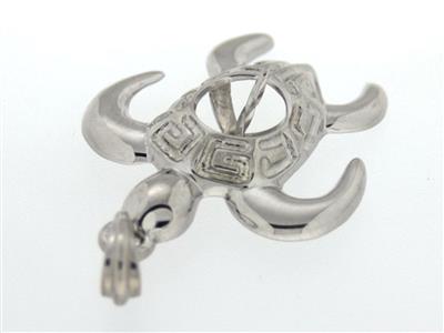 Colgante Tortuga Para Cuentas De 7 A 9 Mm, Plata 925 Rodiada. Ref. Pe103 - Imagen Estandar - 2