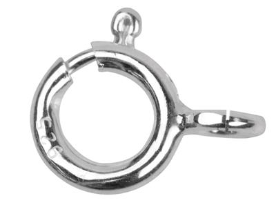 Anillo De Resorte 8mm, Anillo Abierto, Plata 925 Ref. 07610, Bolsa De10