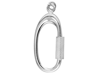 Llavero Con Sistema De Tornillo Ovalado, Plata 925 Ref. 27051 - Imagen Estandar - 1
