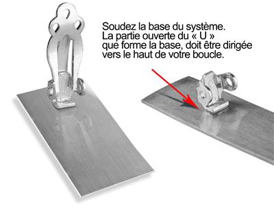 Broche Omega Estampado En Kit, Plata 925 Ref. 07463, Pieza - Imagen Estandar - 3