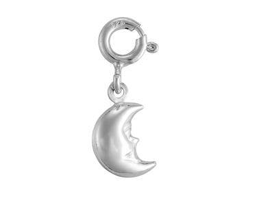 Colgante Luna 6 Mm, Plata 925