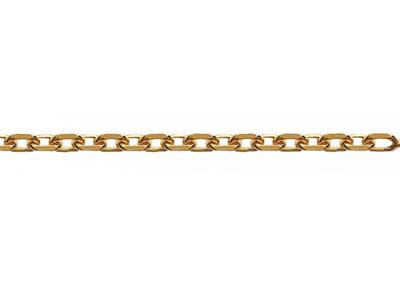 Cadena For\at De Eslabones Diamantada 2,20 MM 45 Cm, Chapado En Oro De3 Micras - Imagen Estandar - 2