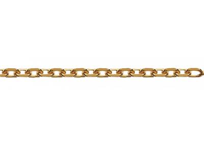 Cadena Forçat Talla Diamante 2,20 MM 60 Cm, 3 Micras Chapada En Oro - Imagen Estandar - 2