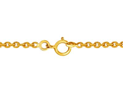 Cadena De Eslabones Forzado Redondos 2,20 MM 45 Cm, Baño De Oro De 3 Micras - Imagen Estandar - 2