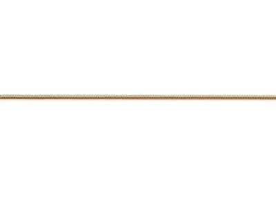 Cadena De Malla De Serpiente 1,10mm 40cm, Baño De Oro De 3 Micras
