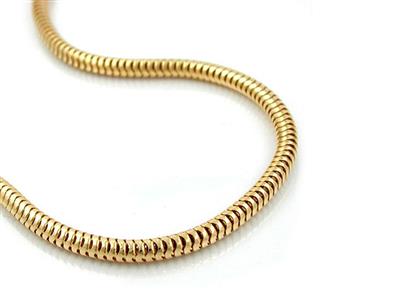 Cadena De Malla De Serpiente 1,10 mm 40 cm, Baño De Oro De 3 Micras - Imagen Estandar - 2