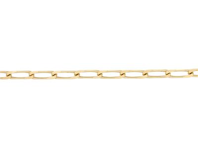 Cadena De Malla De Caballo 3,50mm 50cm, Bañada En Oro De 3 Micras
