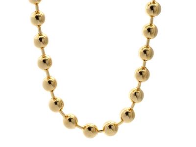 Cadena De Bolas 1,40 mm 40 cm, Chapado En Oro 3 Micras - Imagen Estandar - 2