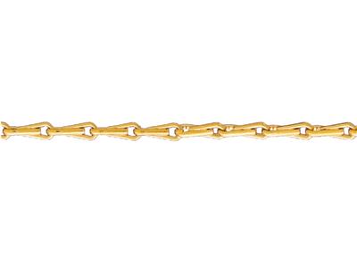 Cadena De Malla Epi 1,50mm 45cm, Baño De Oro De 3 Micras