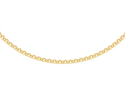Collar Eslabn Jaseron Hueco 4 Mm, 50 Cm, Oro Amarillo 14 Kt