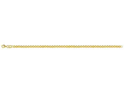 Pulsera Bola 4 Mm, 19 Cm, Oro Amarillo 18k