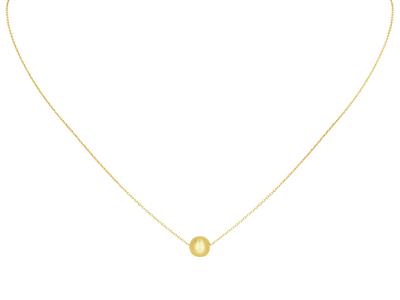 Collar 1 Bola 6 Mm, 42 Cm, Oro Amarillo 18k - Imagen Estandar - 1