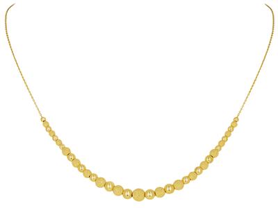 Collar Bolas Graduadas De 3 A 6 Mm, 42-45 Cm, Oro Amarillo 18k - Imagen Estandar - 1