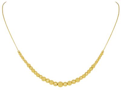 Collar Bolas Degradadas 3 a 6 mm, 42-45 cm, Oro Amarillo 18k - Imagen Estandar - 1