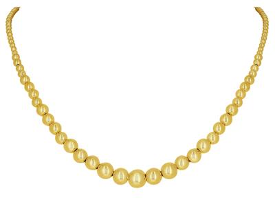 Collar Bolas Graduadas De 3 A 9 Mm, 42 Cm, Oro Amarillo De 18 Quilates - Imagen Estandar - 1