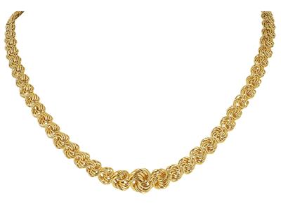 Collar Roseta En Gotas 7,70-12 Mm, 45 Cm, Oro Amarillo 18k