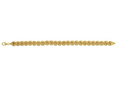 Pulsera Roseta, 8,50 Mm, 19 Cm, Oro Amarillo De 18 Quilates