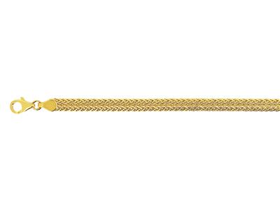 Pulsera Doble Palma 5,30 Mm, 18 Cm, Oro Amarillo 18k - Imagen Estandar - 2