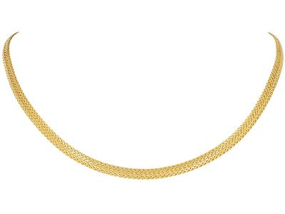 Collar Doble De Palmeras, Recto 5,30 Mm, 45 Cm, Oro Amarillo 18k - Imagen Estandar - 1