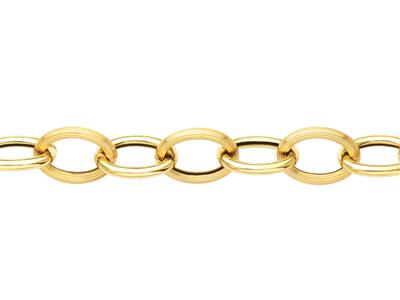 Pulsera De Malla Forzada 8,50 mm, Tubo De 1,60 mm, 20 cm, Oro Amarillode 18 K - Imagen Estandar - 2