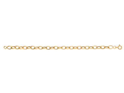 Pulsera Forçat 6 Mm, 18 Cm, Oro Amarillo 18k - Imagen Estandar - 1