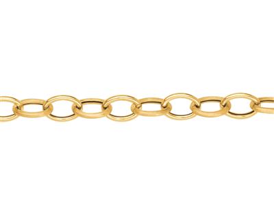 Pulsera De Malla Forzada De 6 mm, Tubo De 1,10 mm, 20 cm, Oro Amarillode 18 K - Imagen Estandar - 2