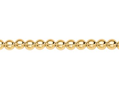 Pulsera Bolas Ligeras Lisas De 6 Mm, 19 Cm, Oro Amarillo De 18 Quilates - Imagen Estandar - 2