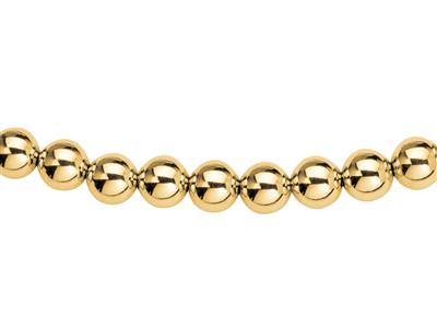 Collar Bolas Ligeras Lisas De 8 Mm, 45 Cm, Oro Amarillo 18k - Imagen Estandar - 2