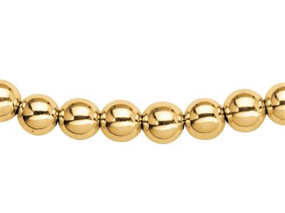 Collar Bolas Lisas Ligeras De 10 Mm, 50 Cm, Oro Amarillo 18k - Imagen Estandar - 2