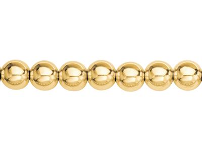 Pulsera Bolas Ligeras Lisas 10 Mm, 20 Cm, Oro Amarillo 18k - Imagen Estandar - 2