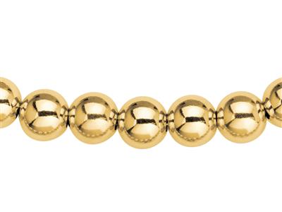 Collar De Bolas Lisas Ligeras De 12 Mm, 50 Cm, Oro Amarillo De 18 Quilates - Imagen Estandar - 2