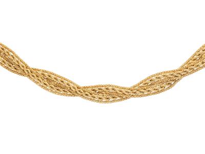 Collar, Gota De Cuerda, Trenzado De 4,30 A 8,50 Mm, 45 Cm, Oro Amarillo De 18 Quilates - Imagen Estandar - 3