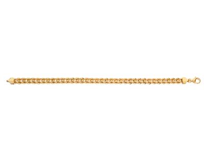 Pulsera De Cuerda 2 Vueltas 6 Mm, 19 Cm, Oro Amarillo 18k