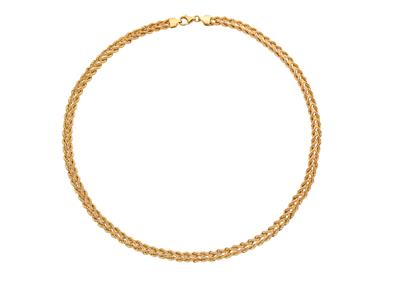 Collar 2 Filas 6 Mm, 45 Cm, Oro Amarillo 18k - Imagen Estandar - 1