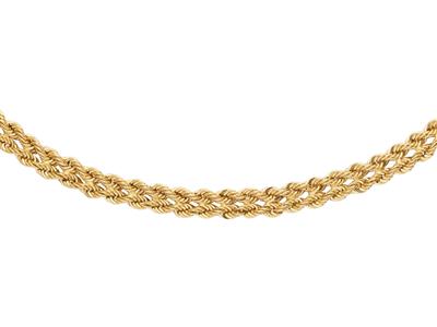 Collar 2 Filas 6 Mm, 45 Cm, Oro Amarillo 18k - Imagen Estandar - 2