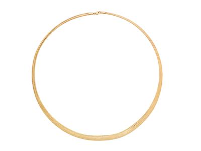 Collar Omega Gota Plana 8 Mm, Oro Amarillo 18k