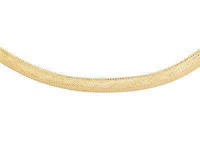 Collar Omega Gota Plana 8 Mm, 45 Cm Oro Amarillo 18k - Imagen Estandar - 2