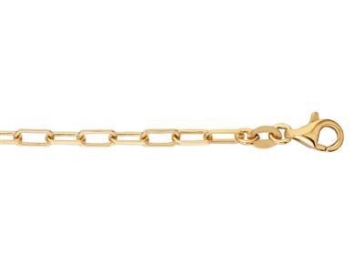 Pulsera De Malla Rectagle Maciza 2,70 Mm, 18 Cm, Oro Amarillo De 18 Quilates - Imagen Estandar - 2