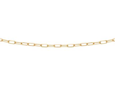 Collar Forçat Largo Talla Diamante Macizo 3,50 X 1,40 Mm, 45 Cm, Oro Amarillo 18k - Imagen Estandar - 2