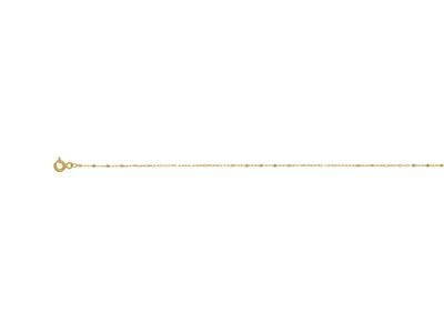 Collar De Eslabones De Cadena Forçat, Alternados De 1 Y 3 Mm, 45 Cm, Oro Amarillo De 18 Quilates