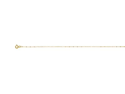Collar De Eslabones De Cadena Forçat, Alternados De 1 Y 3 Mm, 45 Cm, Oro Amarillo De 18 Quilates