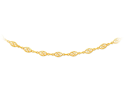 Collar Filigrana 6,8 Mm, 50 Cm, Oro Amarillo 18k