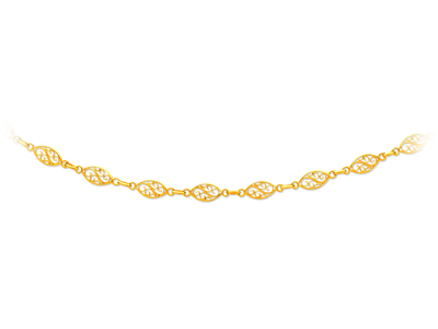 Collar De Malla De Filigrana 6,8 mm, 50 cm, Oro Amarillo De 18 K - Imagen Estandar - 1