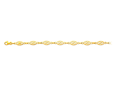 Pulsera De Malla De Filigrana De 6 Mm, 19 Cm, Oro Amarillo De 18 Quilates