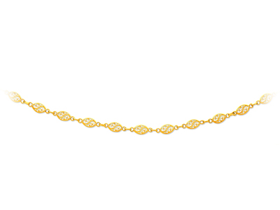 Collar De Malla De Filigrana 5,2 mm, 50 cm, Oro Amarillo De 18 K - Imagen Estandar - 1